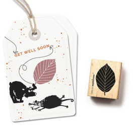 Cats on Appletrees - 27544  - Stempel - Beukenblad 2 - groot