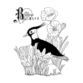 Crafty Individuals CI-602 B is for Bird' Unmounted Rubber Stamps
