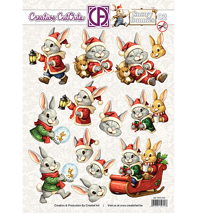 Creatief Art - CCO-022 - Snowy Bunnies 02