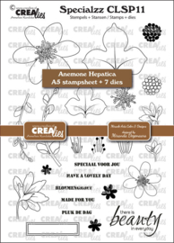Crealies - Specialzz no. 11, Anemone Hepatica (A5 stempelvel + stansen)