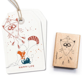 Cats on Appletrees - 27751 - Stempel - vlieger katze op=op