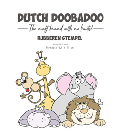 Dutch Doobadoo Unmounted Rubber Stamp Jungle team - 497.004.010