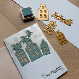 Vaessen Creative - Snij- en Embossingmallen Slimline Sneeuwlandschap 12st - 3625-0613