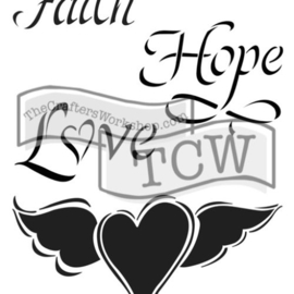 TCW2145 Faith hope love 6x9