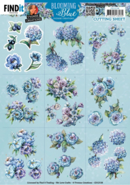 3D knipvel - Yvonne Creations - Blooming Blue - Mini - CD12138