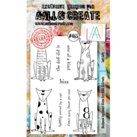AALL & Create A6 clear stamp #465 - Tall cats