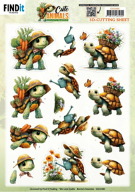 3D Cutting Sheet - Berries Beauties - Cute Animals - Turtles - CD12449