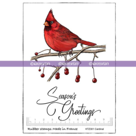 Katzelkraft - Cardinal rouge – Rubber Stamp - KTZ301