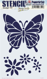 PaperArtsy - Stencil 497 Large {Tracy Scott}