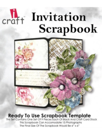 icraft -  Invitation Scrapbook - Ready to Use Scrapbook Template.