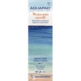 Clairefontaine Aquapad blok bladwijzers aquarelpapier 6x20 cm 20 bladen 300g
