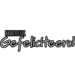 Marianne Design - Craftables - Hartelijk GEFELICITEERD - CR1319