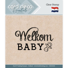 Card Deco Essentials CDECS030 - Clear Stamps - Welkom Baby