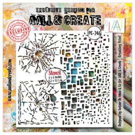 AALL & Create - pc246 - 6x6 (inch) Stencil - Breaking Point