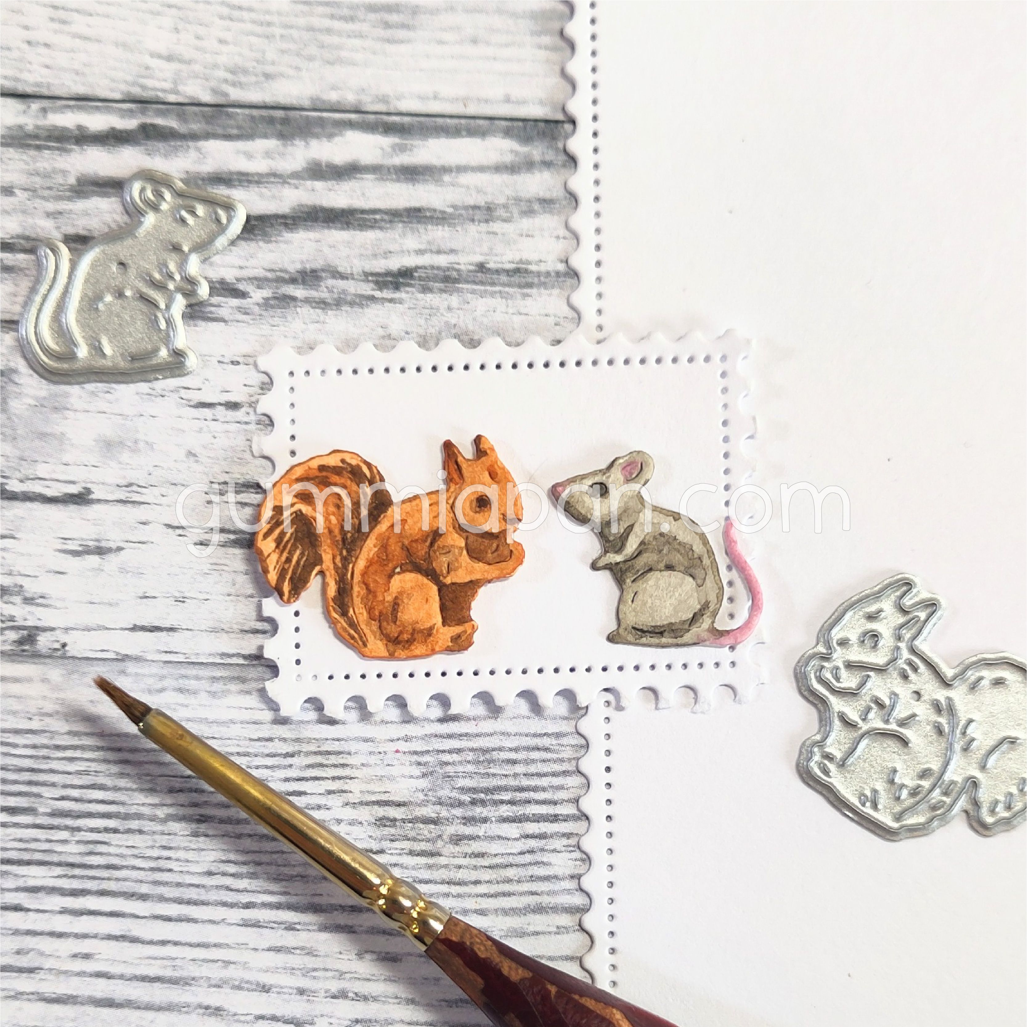 Gummiapan - dies - D220920 - Squirrel and Mouse