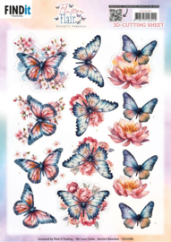 3D Cutting Sheet - Berries Beauties - Flutter Flair - Pink Flutters - CD12298