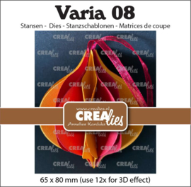 Crealies - Varia stansen no. 08, 3D Kerstbal puntig
