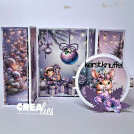 Crealies - Cardzz stansen no. 347, Double Gatefold Card / Open Bay Window Card - CLCZ347