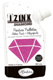 IZINK Diamond glitterverf/pasta - 80 ml - Fuchsia -  80841