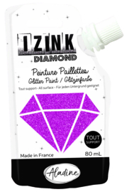 IZINK Diamond glitterverf/pasta - 80 ml - Fuchsia -  80841