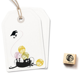 Cats on Appeltrees - 2325 - Ministempel -  Bolletje wol