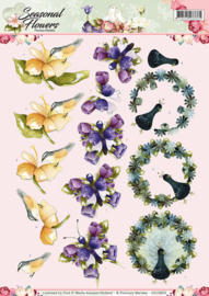 3D Knipvel - Precious Marieke - Seasonal Flowers - Flora en Fauna CD10803