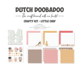 Dutch Doobadoo - Crafty Kit Little Chef  -21x21cm - 473.005.053