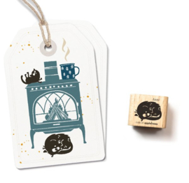 Cats on Appletrees - 27701 - Stempel - opgerolde kat Anni