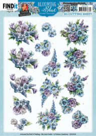 3D Knipvel - Yvonne Creations - Blooming Blue - Larkspur - CD12133