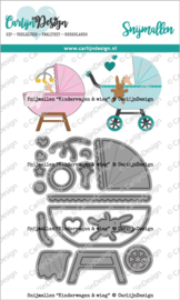 Carlijn design - CDSN-0152 - Snijmallen Kinderwagen & wieg