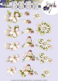 3D Knipvel - Precious Marieke - Pink flowers CD10728