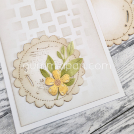 Gummiapan - dies - D250823 - Worn Scalloped Circle