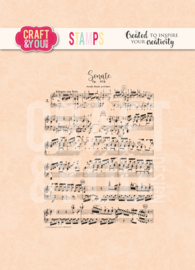 Craft & You Design CS032 Clear Stamps - Music notes