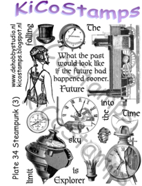 Kicostamps plate 34 Steampunk (A5)
