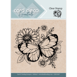 Card Deco  Essentials - CDECS087 - Clear Stamps - Butterfly Flower