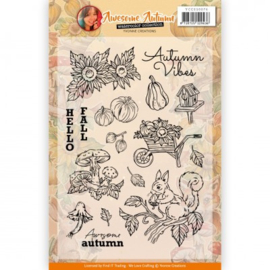 Clear Stamps - Yvonne Creations - Awesome Autumn - Happy Fall - YCCS10076