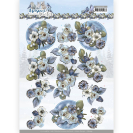 3D Cutting Sheet - Amy Design - Awesome Winter - Winter Flowers - CD11735