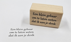 Delavi Crafts - Houten stempel – Een klein gebaar om te laten  weten dat ik aan je denk