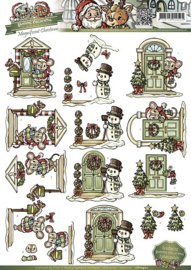 3D Knipvel - Yvonne Creations - Magnificent Christmas - Christmas doors CD10401