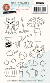 Designed By Anna - Mix And Match Clear Stamps - Felix Fox - DBACS10005