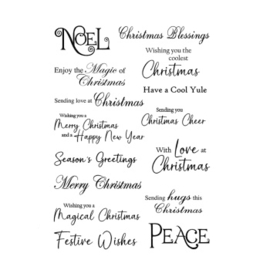 Crafty Individuals CI-614 - 'Christmas Sentiments Unmounted Rubber Stamps