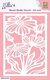 Nellie choice - MMSA6-035 - Stencil  "flowers"