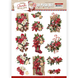 3D Push Out - Amy Design - From Santa with Love - Red Bow - SB10676