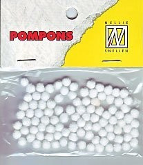 Nellie snellen mini pompons 5mm wit