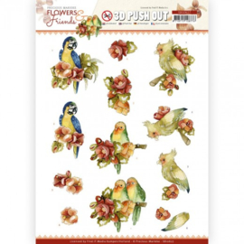 3D Push Out - Precious Marieke - Flowers and Friends - Flowers on Branch - SB10627