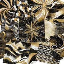 LaCreativ - Designpapier  - Funkelnder Silvesterzauber - Paper Pack 6x6  - 24 Vellen dubbelzijdig