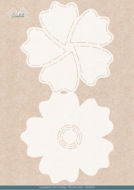 Stencil - Card Deco Essentials - Blue Meadow - Blue Flower A4 - CDEST070