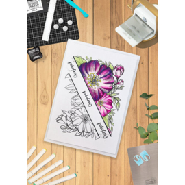 Couture Creations - Parkside Crafts - Clear Photopolymer Stamps - Petunia Background