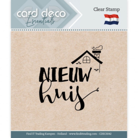 Card Deco Essentials CDECS042 - Clear Stamps - Nieuw Huis