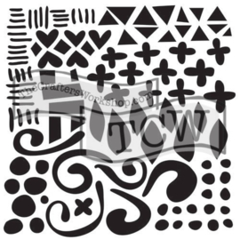 TCW 6x6 TCW593s Doodled Pattern